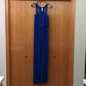Blue Jolie jersey maxi tank dress, sz M